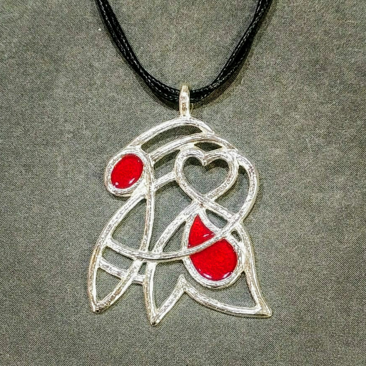 Collana in argento Panda Rosso Sterling - Italia
