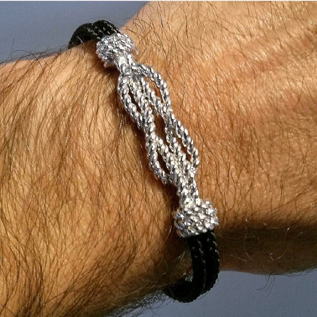 Bracciale Strega In Argento 925 Con Nodo Celtico E Pietra Di Luna - URONE, Regalo Wicca